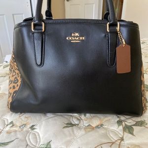 Coach Purse Wild Heart Print Small Margot Carryall Satchel Bag F24207